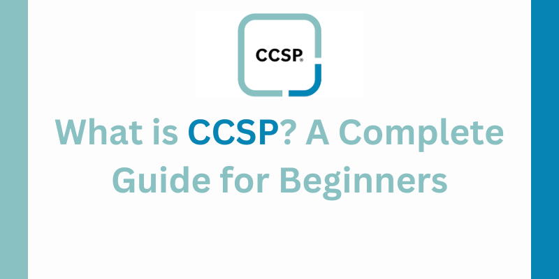 A image which contains blog title, What is CCSP? A Complete Guide for Beginners